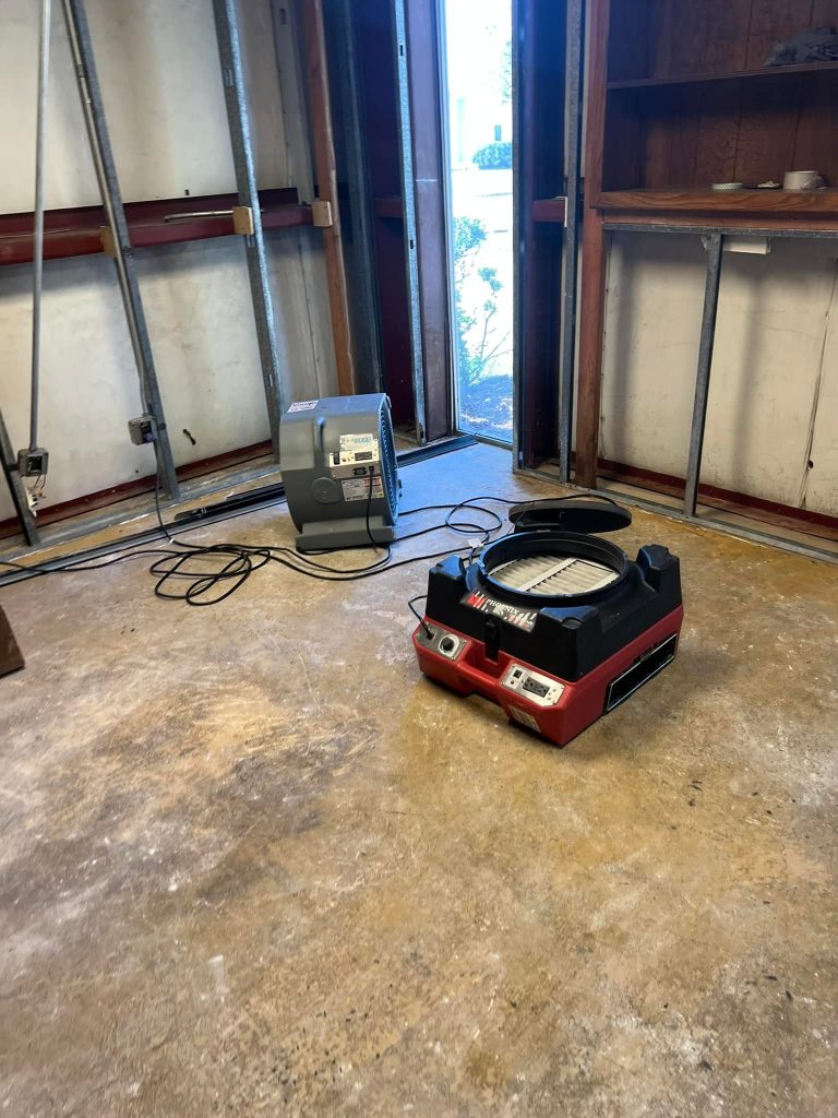 A drying device on the floor